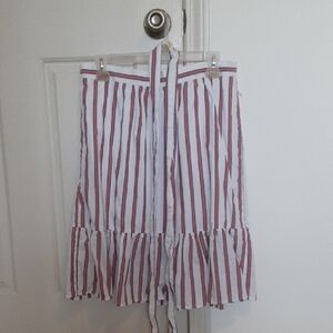 Draper James Ruffled hem Skirt. Red white and blue. Size medium